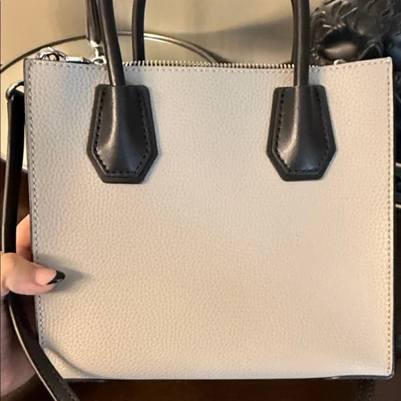 Michael Kors Mercer Crossbody Lather Gray Bag - Picture 7 of 13